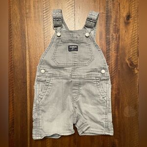 NWOT OshKosh B'gosh Charcoal Kids Shortie Overalls